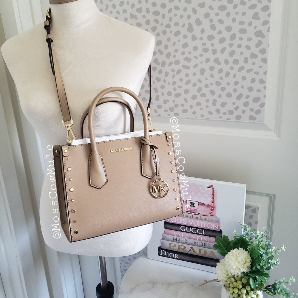 *SOLD* Authentic Michael Kors Maple Studded Sm Satchel Crossbody Bag